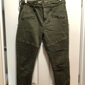 Mossimo Olive High Rise MOTO Jegging